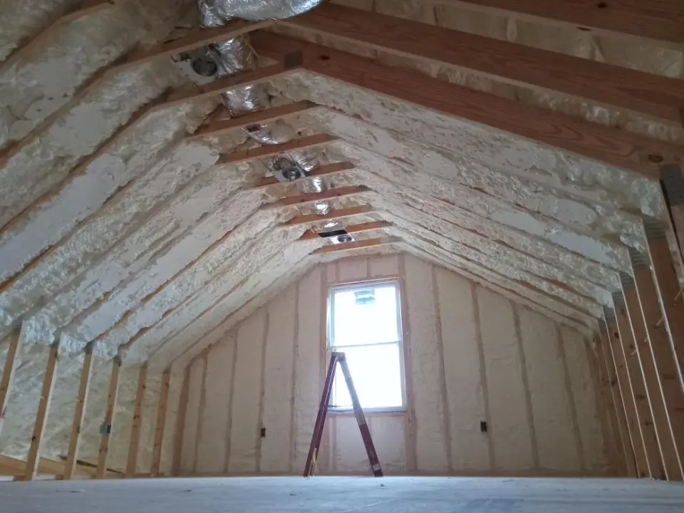 Spray foam roofing application for Crawl Space Insulation project in Slippery Rock